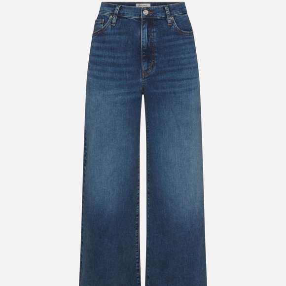 Frame Le Slim Palazzo Wide Leg High-Rise Womens Jeans - Blue - Size 32 (US 10)